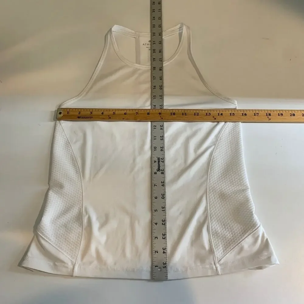 Athleta Tank Top Women XS Extra Small White Lightspeed Halter Racerback *READ